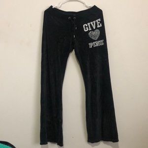 VS PINK velvet bootcut sweats